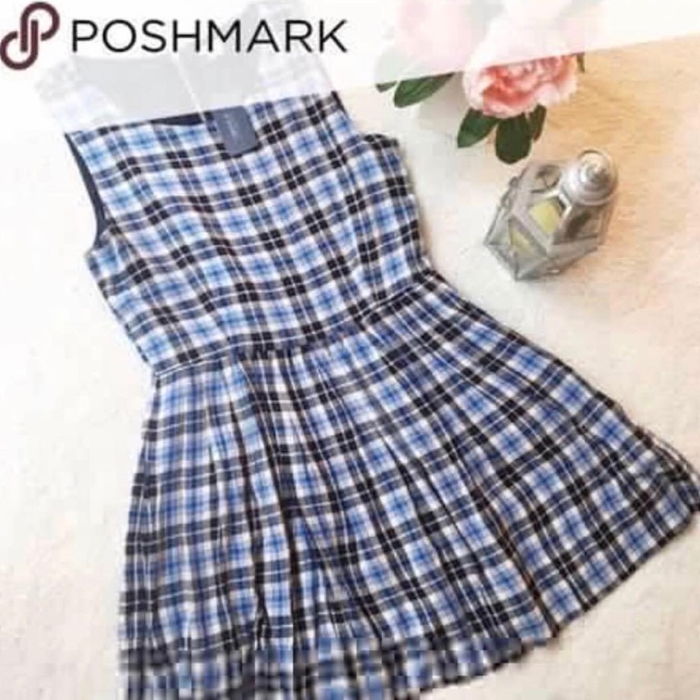 Forever 21 blue and black plaid dress
